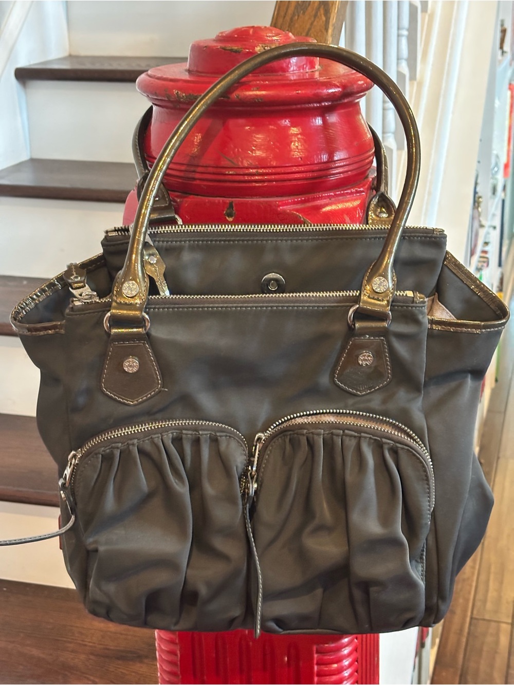 MZ Wallace Jane Tote in Gunmetal Nylon